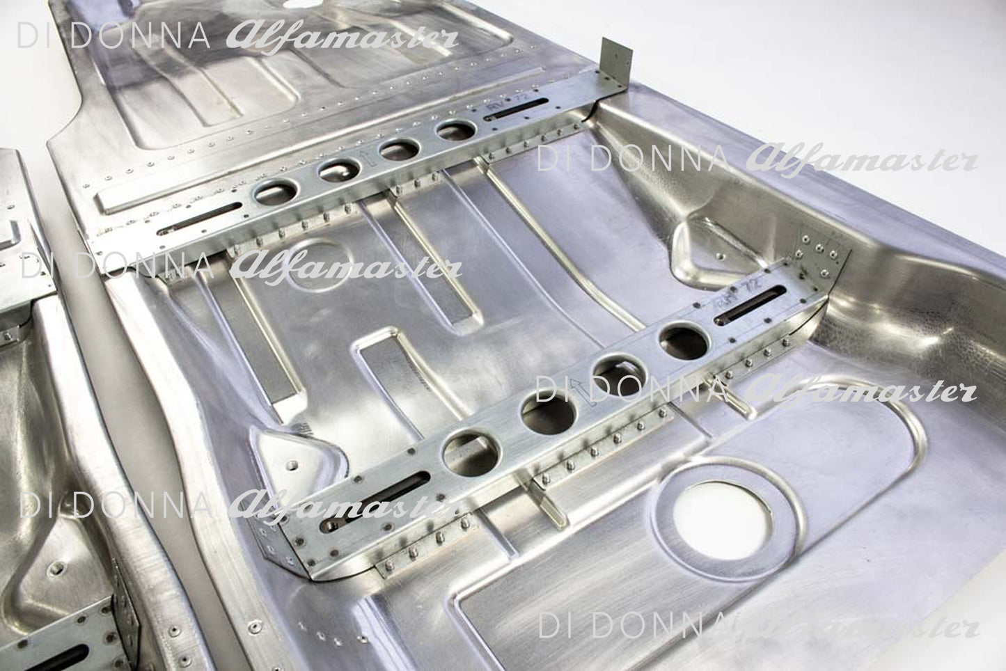 High-strength aluminum floor pan SET Alfa GTA Bertone Type 105 (motorsport, lightweight construction)