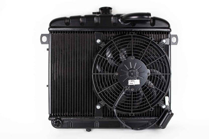 Hochleistungskühler Aluminium inkl. SPAL-Lüfter für Alfa Romeo GT Bertone 2. Serie Typ 105 – Schwarz