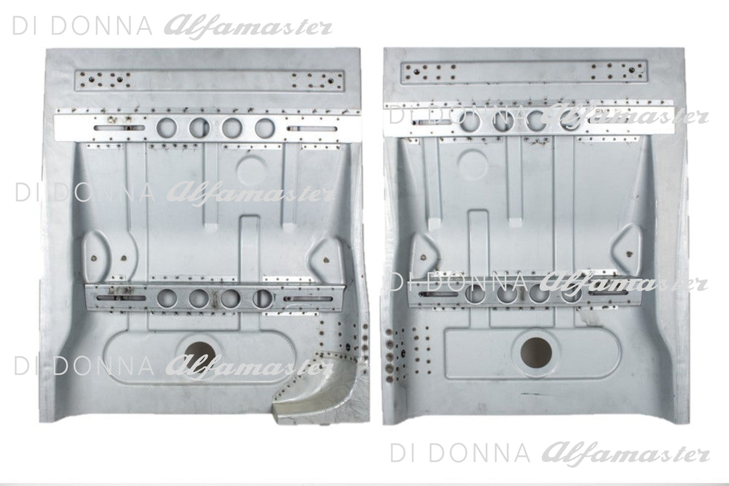 Rear floor panel (set) incl. seat rails (welded) for Alfa GTA / GTAM Bertone 1st/2nd series