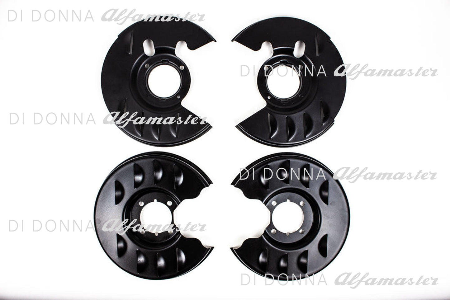 Ankerblech / Bremsblech Sport Aluminium SATZ mit Belüftungshutzen für Alfa Romeo Typ 105/115 (1300–2000)