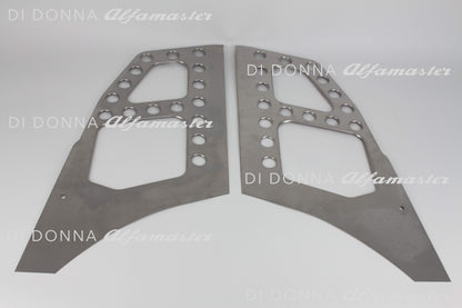 Versteifungsbleche Kofferraum Edelstahl gelocht Leichtbau Alfa Romeo GTA / GTAm Bertone 1. Serie / 2. Serie