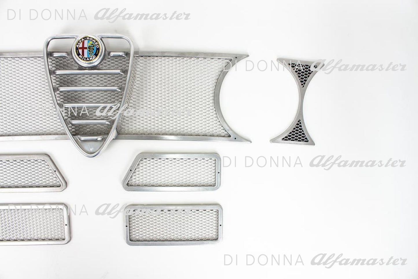 Radiator grille / Front grille / Mask twin headlights aluminum incl. radiator heart for Alfa Romeo GTAm 1750/2000
