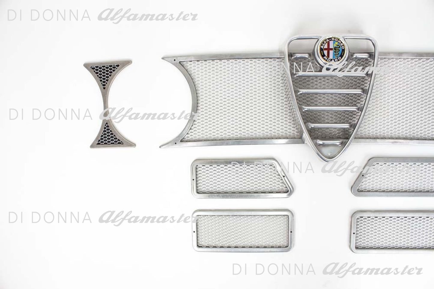 Radiator grille / Front grille / Mask twin headlights aluminum incl. radiator heart for Alfa Romeo GTAm 1750/2000