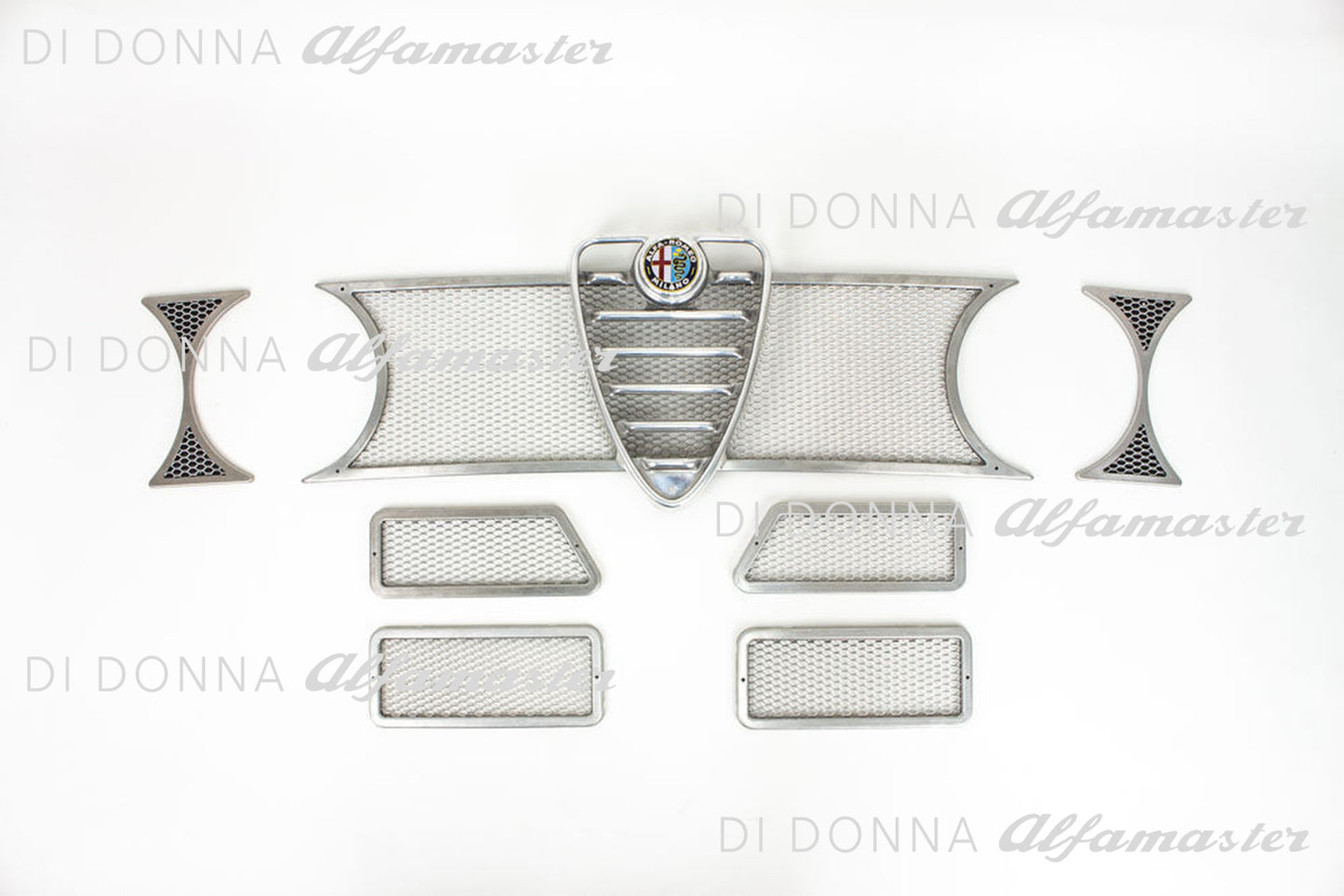 Radiator grille / Front grille / Mask twin headlights aluminum incl. radiator heart for Alfa Romeo GTAm 1750/2000