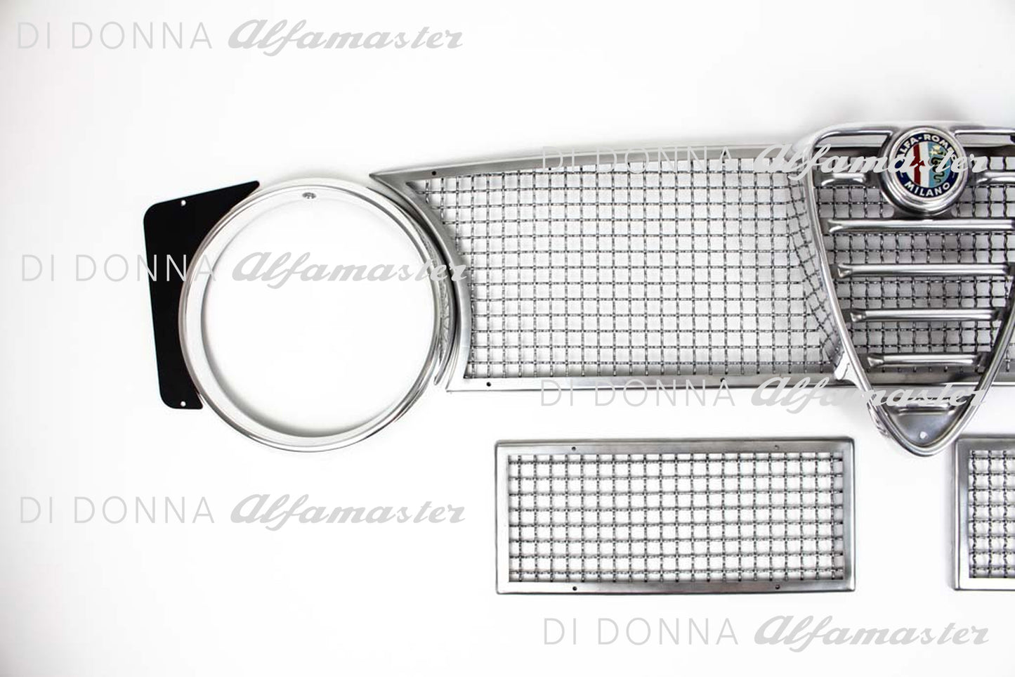 Kühlergitter / Frontgrill oben/unten Aluminium SET für Alfa Romeo GT Bertone (Kantenhaube) / Giulia Sprint GTA Typ 105