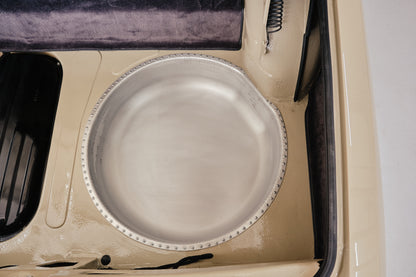 Reserveradwanne / Kofferraummulde aus Aluminium ohne Bauch für Alfa Romeo Typ 105/115 (1300–2000)
