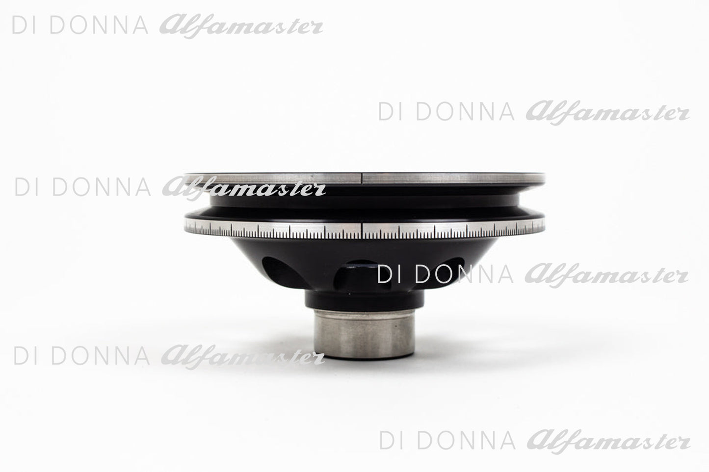 Riemenscheibe Aluminium gelocht mit 360° Skalierung 125 mm Alfa Romeo 1750–2000 Typ 105/115/116