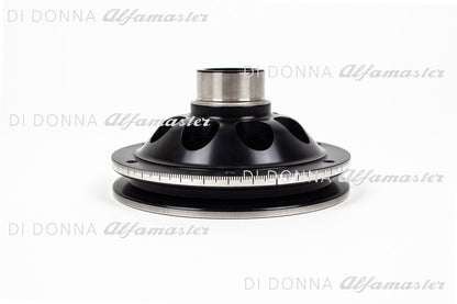 Riemenscheibe Aluminium gelocht mit 360° Skalierung 125 mm Alfa Romeo 1750–2000 Typ 105/115/116