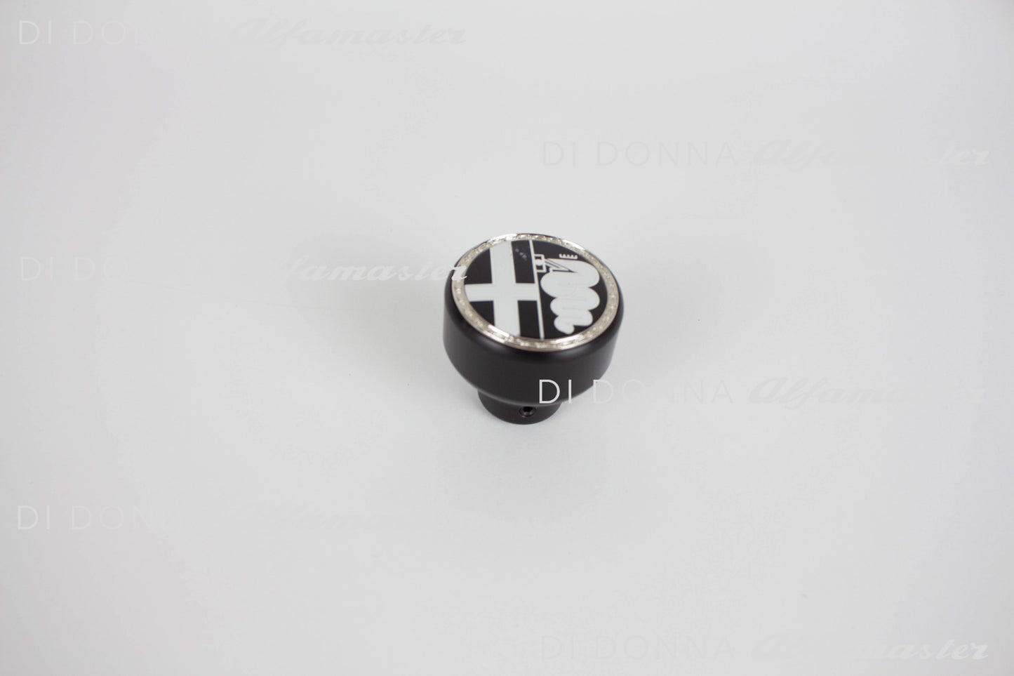 Schaltknauf Universal mit Emblem Alfa Romeo schwarz für Typ 105 / 115