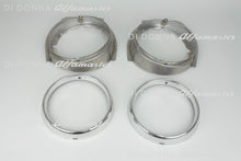 Scheinwerferringe + Scheinwerferhalter KOMPLETTSATZ Aluminium ultraleicht Alfa Romeo GTA Bertone 1. Serie Kantenhaube