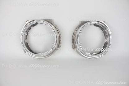 Scheinwerferringe + Scheinwerferhalter KOMPLETTSATZ Aluminium ultraleicht Alfa Romeo GTA Bertone 1. Serie Kantenhaube