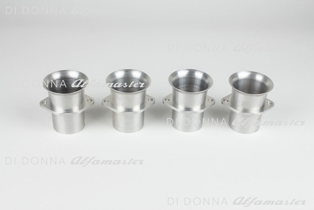 Ansaugtrichter 45/40 Aluminium SATZ Stecktrichter ultraleicht Weber / Dellorto Alfa Romeo GTA / GTAm / Bertone