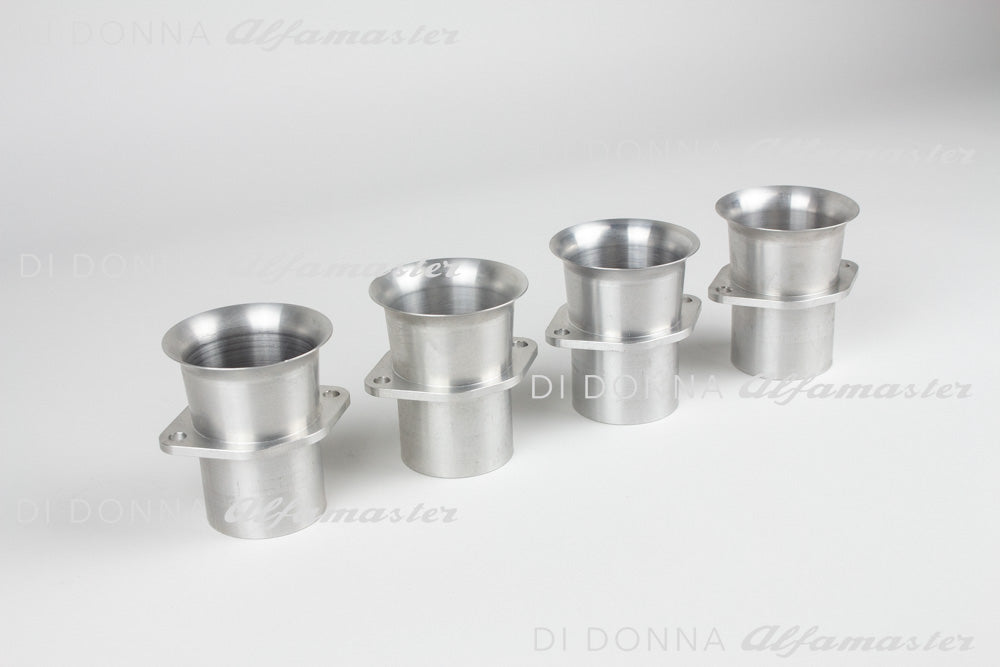 Ansaugtrichter 45/40 Aluminium SATZ Stecktrichter ultraleicht Weber / Dellorto Alfa Romeo GTA / GTAm / Bertone