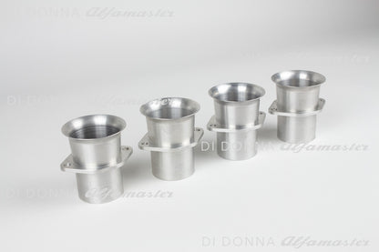 Ansaugtrichter 45/40 Aluminium SATZ Stecktrichter ultraleicht Weber / Dellorto Alfa Romeo GTA / GTAm / Bertone