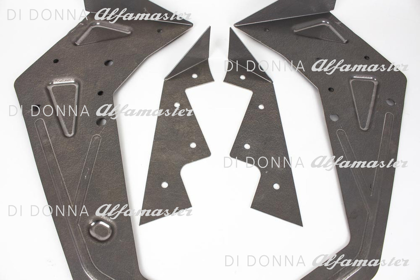 Stiffening panel for engine side wall made of high-strength steel (1200N/mm2) including embossing, suitable for all Alfa Romeo Type 105 Series 1.
